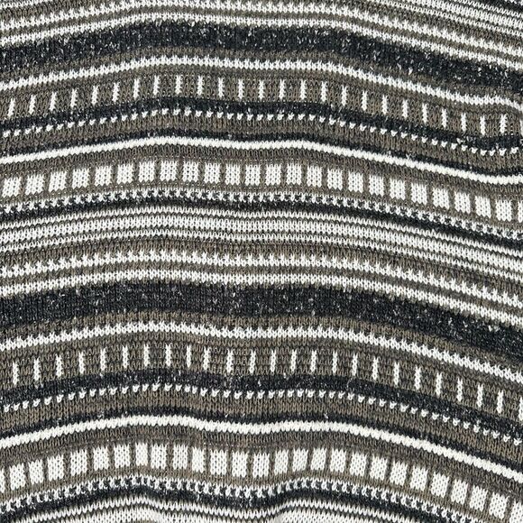 Vintage New Era Sweater Size Large Grey Patterned Cardigan Button Up Grandpa 90s - Picture 3 of 4